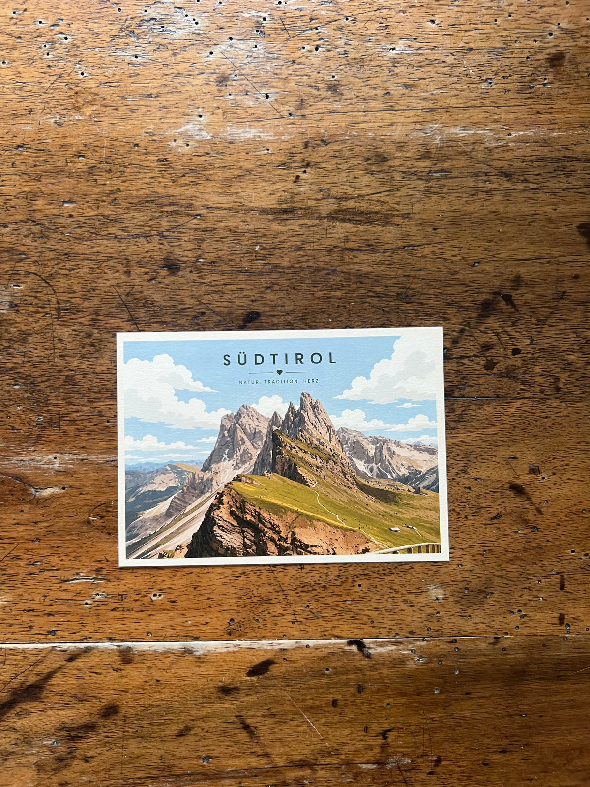 Südtirol Postkarten-Set Dolomiten – Drei Zinnen, Seceda & Pragser Wildsee | 3 Premium Postkarten aus Südtirol